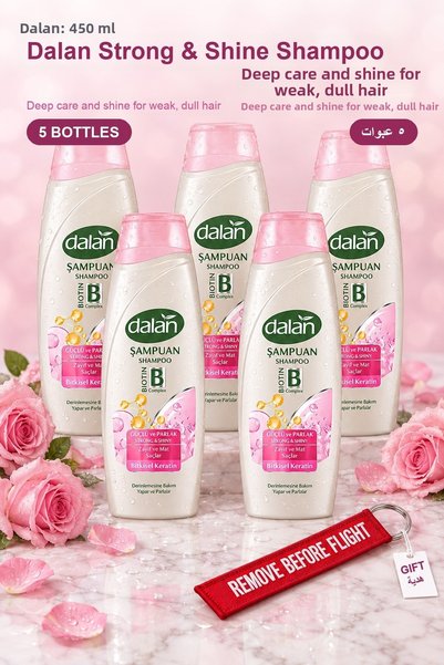 Dalan Olive Oil Strong & Shine Shampoo 450 ml X 5 Bottles