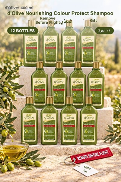 Dalan D'Olive Nourishing Color Protect Shampoo 400 ml X 12 Bottles