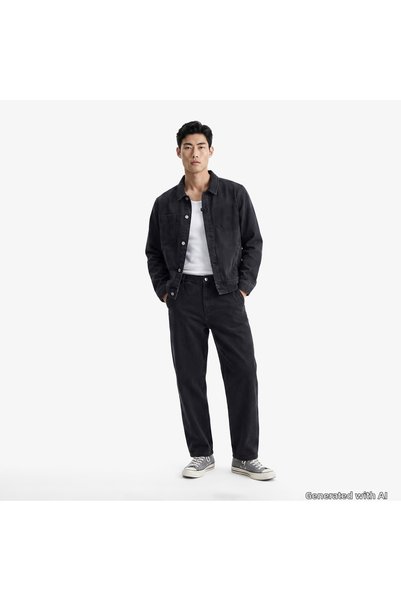 United4 Denim Men's Black Trousers