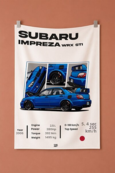 gxe.art IMPREZA WRX Tapiserie decorativă de perete