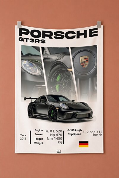 gxe.art GT3RS PORSCHE Tapiserie decorativă de perete