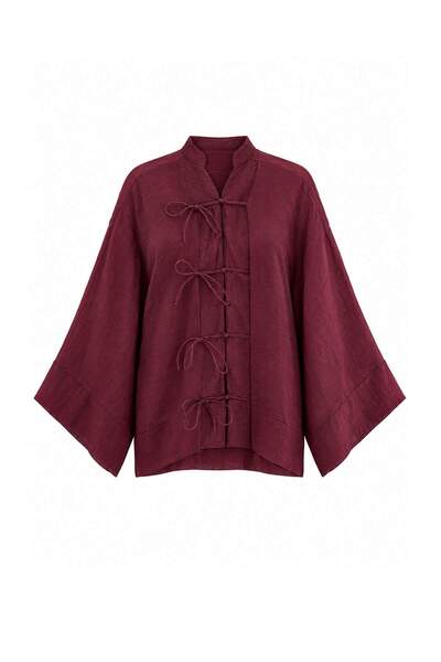 Trendyol Collection قميص بلون البرقوق TWOAW27GO00074