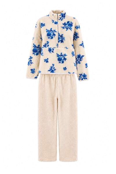 Trendyol Collection Mink Floral Wellsoft Knitted Pajama Set Thmaw27Pt00156