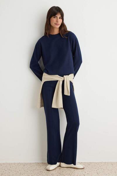 Trendyol Collection طقم أسود من سيلانيك بتصميم مضلع وقصة عادية/عادية محبوك من...