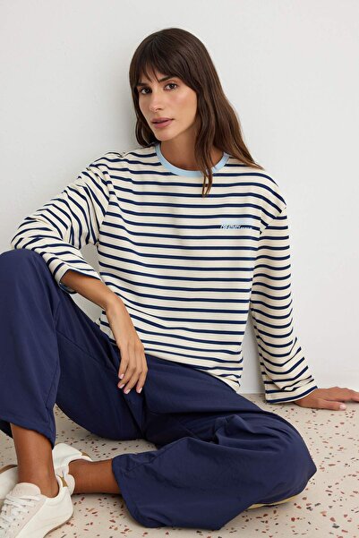 Trendyol Collection Navy Blue Knitted T-Shirt Twoaw27Ts00121