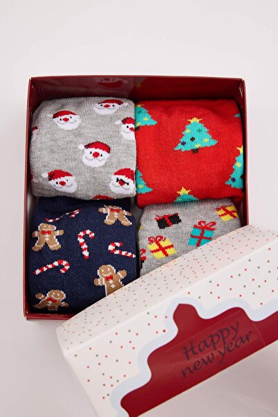 TRENDYOLKIDS Multicolored Unisex Children's 4-Piece Socks