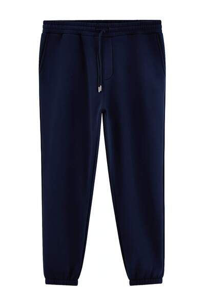 Trendyol Collection Navy Blue Straight Large Size Sweatpants Tmnaw24Aj00002