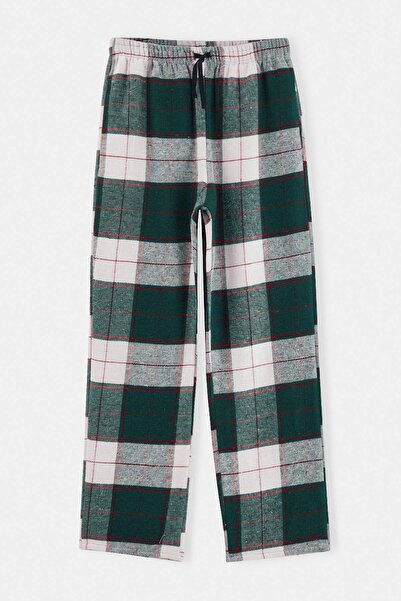 Trendyol Collection Green Plaid Straight Fit Woven Pajama Bottomstmnaw27Pj00004