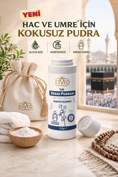 ESVED Kokusuz Pudra ihram için pudra umre pudra Hac pudra 100 g