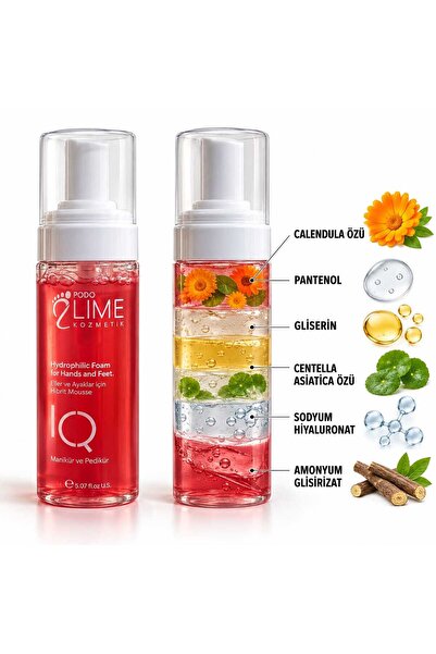 PODO LIME KOZMETİK El & Ayak Temizleme Köpüğü 150 ml (Manikür Pedikür Öncesi/...
