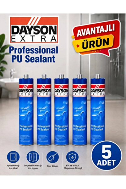 DAYSON Extra Pu Sealant Silikon Mastik ( Siyah) 5 Adet..