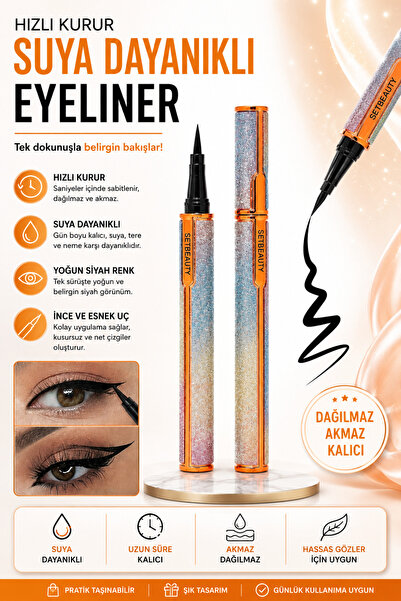 Black Eyeliner Su Geçirmez Dağılmaz Uzun Süre Kalıcı Siyah Göz Kalemi
