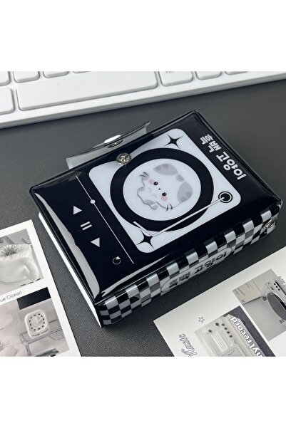 Choice Music Cat Cute Black Music Kitten Photocard Album, K-POP 3~3.5 In Phot...