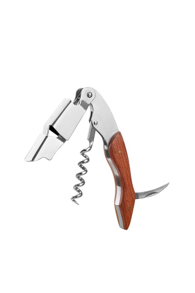 Choice black Waiter's Corkscrew with Red Pear Wood Handle for Beer or Wine Bo...