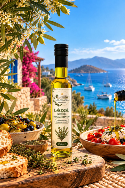 SOLE DATÇA KEKİK ÇEŞNİLİ NATUREL BİRİNCİ ZEYTİNYAĞI 250 ML.