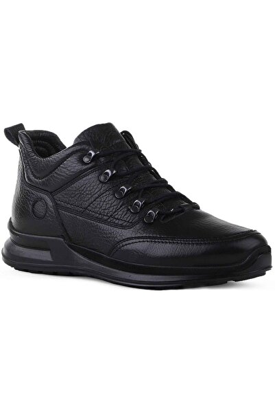 Voyager Genuine Leather Zipper+Lace-Up Boots Black 91 4509