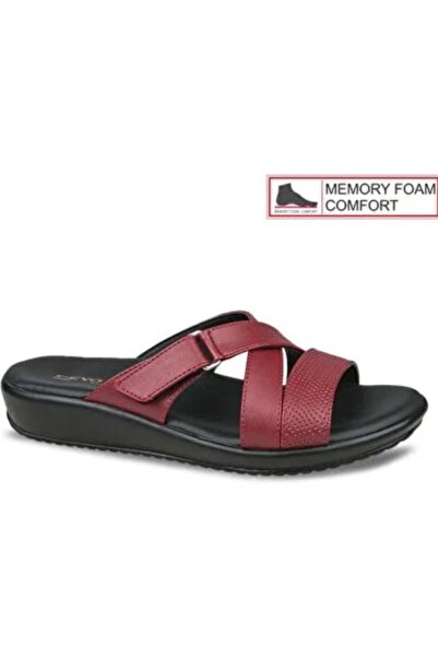Ceyo 9200-13I Claret Red Orthopedic Women's Slippers
