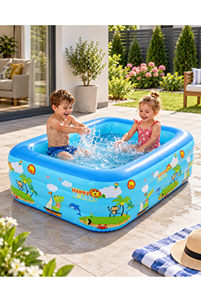 OEM Piscina gonflabila de exterior,dreptunghiulara,pentru toata familia,dimen...