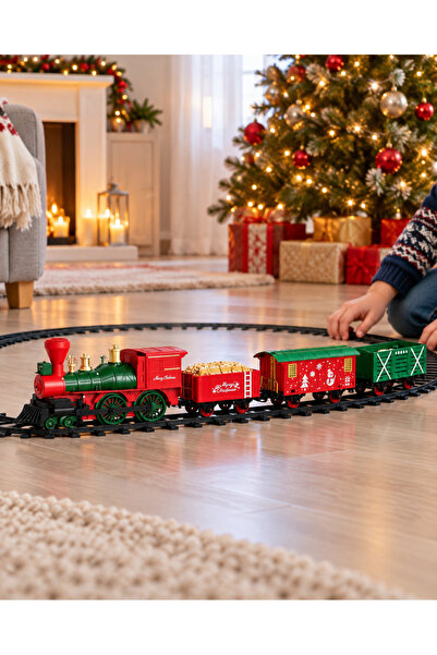OEM Trenuleț electric de Crăciun Christmas Train Set Deluxe, lumini și sunete