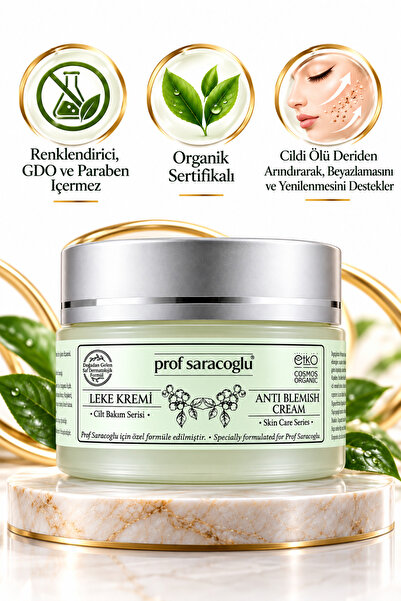 prof saracoğlu Doğal Leke Kremi Organik Sertifikalı 50 ml