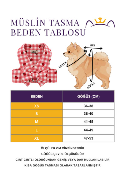 CONDELSA Removable Ribbon Dog Collar - 100% Cotton Muslin