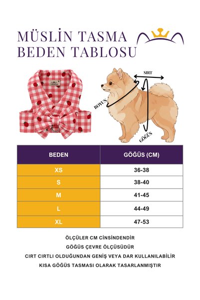 CONDELSA Removable Ribbon Dog Collar - 100% Cotton Muslin