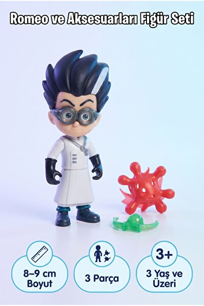 Tıfıl Toys PJ Masks Tekli Aksesuarlı Romeo Figür Eğlenceli ve Eğitici Oyuncak...
