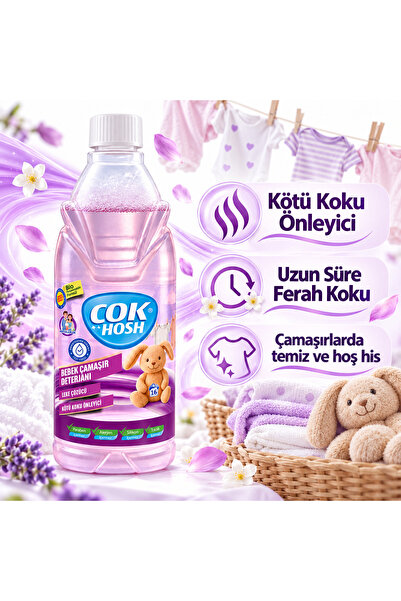 Çokhosh Antialerjik Bebek Çamaşır Deterjanı 700 Ml – Leke Çözücü & Kötü Koku Önleyici – Hassas Ciltler İçin