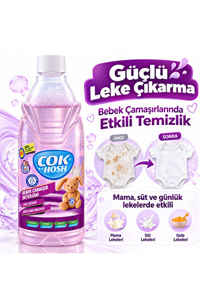 Çokhosh Antialerjik Bebek Çamaşır Deterjanı 700 Ml – Leke Çözücü & Kötü Koku Önleyici – Hassas Ciltler İçin