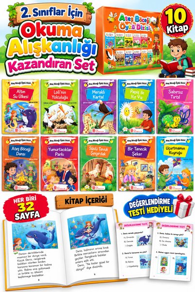 Ata Yayıncılık 2.sınıflar Hayvan karma Hikayeleri Dizisi (10 KİTAP) Değerlend...