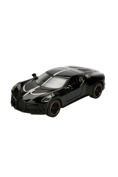 Maxx Wheels Race Car Toy Car - Pull and Go Racing Car (Black)