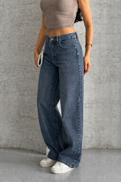 BM BALANCEMODA Γυναικείο τζιν παντελόνι σε καφέ απόχρωση, ψηλόμεσο, από λύκρα...