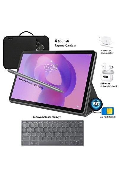 LENOVO 5G Sim Kartlı 11 İnç 2.5K 90 Hz Tablet, 8 GB RAM 128 GB Depolama, Kale...