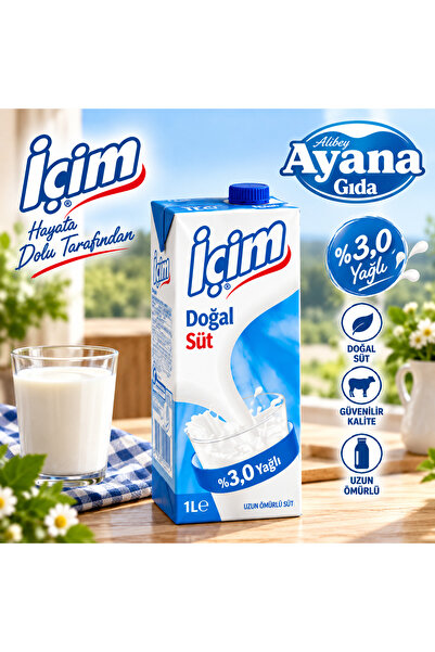 İçim TAM YAĞLI SÜT 1LT X 12 ADET