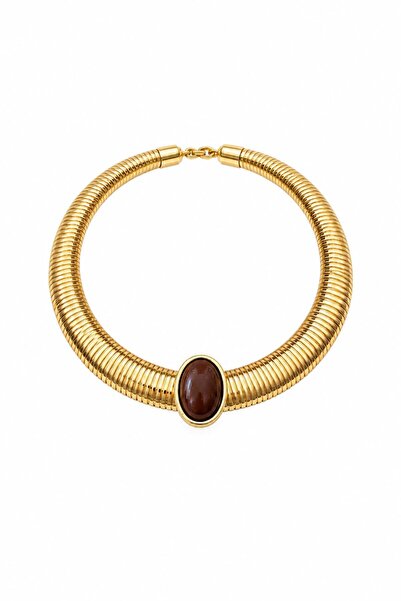 Charmist Kadın Çelik tasarım mng Choker kolye