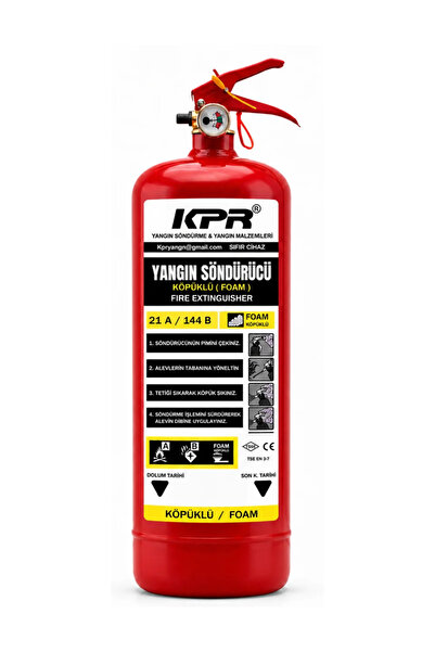 KPR YANGIN ARAÇ İÇİN ÖZEL KASA 1 KG YANGIN SÖNDÜRÜCÜ TÜP + 4 YIL TARİH