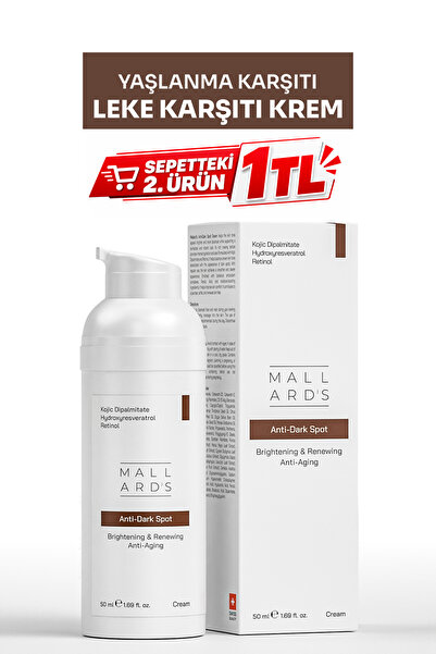 Anti-Dark Spot Cream, Kojic Dipalmitate & Hydroxyresveratrol & Retinol, Leke Açıcı Krem, 50 ml