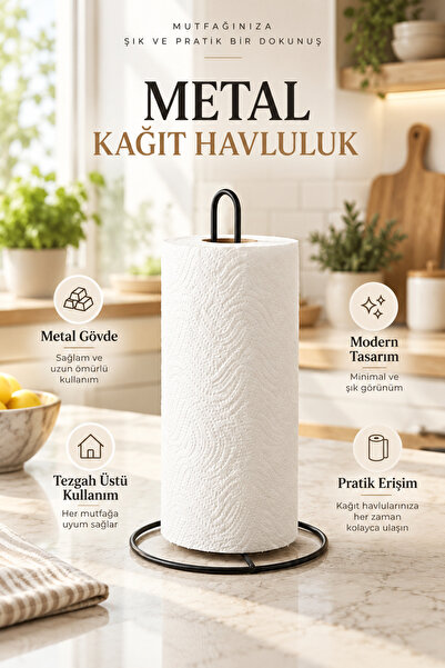 UG Home Siyah Metal Kağıt Havluluk Dik Havlu Peçetelik Standart Ve Büyük Boy ...