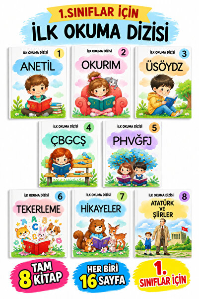 GÖNÜL YAYINCILIK 1. Sınıf Anetil Ilk Okuma Seti (8 KİTAP)