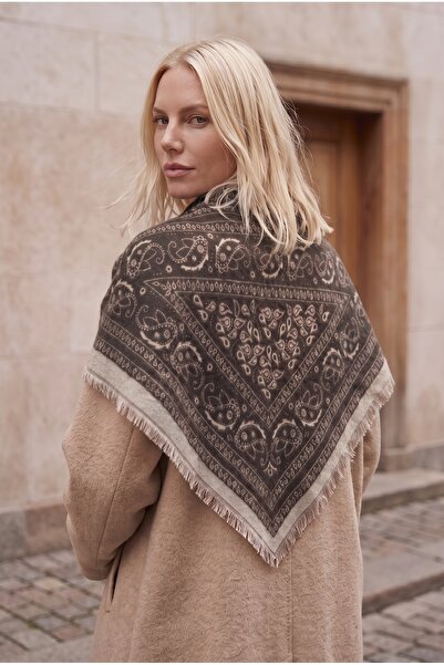 novon Σάλι/Φουλάρι/Μπαντάνα διπλής όψης Glencoe Cashmere Texture Triangle Des...