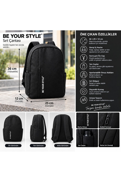 BE YOUR STYLE Günlük sırt çantası
