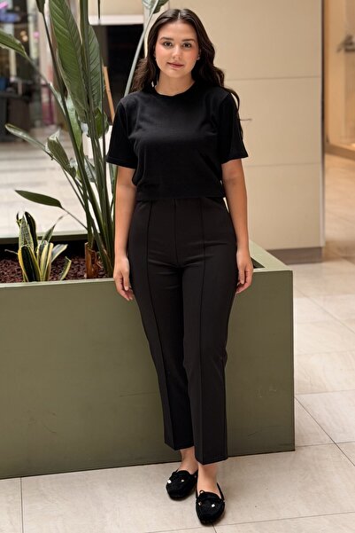sentez giyim Sentez Aster Ribbed Front Skinny Leg Pants