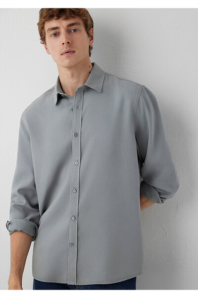 Mavi (Tencel) ™ ) Lyocell Gray Shirt Regular Fit / Normal Cut 0210818-70118