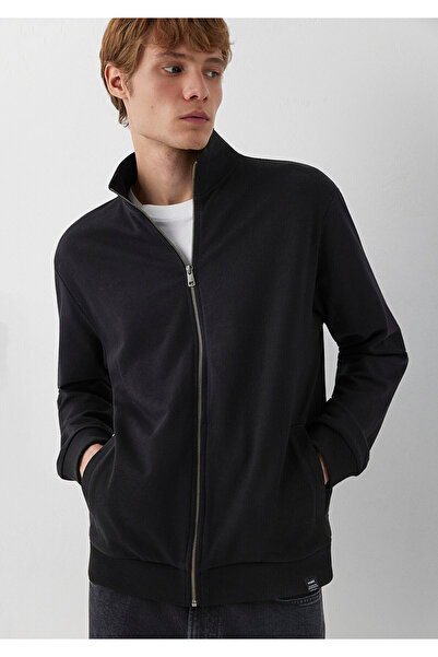 Mavi Fermuarlı Siyah Basic Sweatshirt 0S10621-900