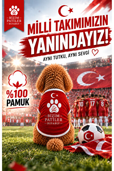 Buf & Buf Milli Takım Pati Forması – Küçük Orta Irk Kedi Köpek Kıyafeti