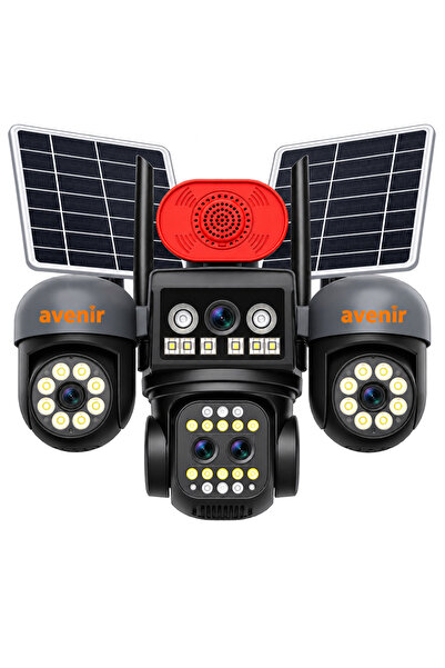 TRCharger 4 Kameralı 3 Motorize 18X Optik Zoom 4G Solar Güvenlik Kamerası AOV...