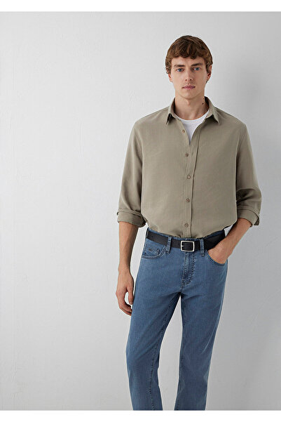 Mavi Tencel ™ ) Lyocell Blended Khaki Shirt Regular Fit / Normal Cut 0220433-...