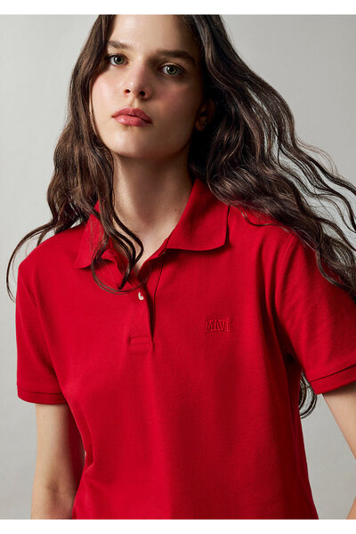 Mavi Logo Baskılı Kırmızı Polo Tişört Regular Fit / Normal Kesim 1614192-88631