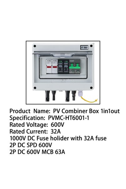 Choice DC600V32A 1in1out PVMC 1 in 1 out DC 600V Solar Photovoltaic PV Combin...