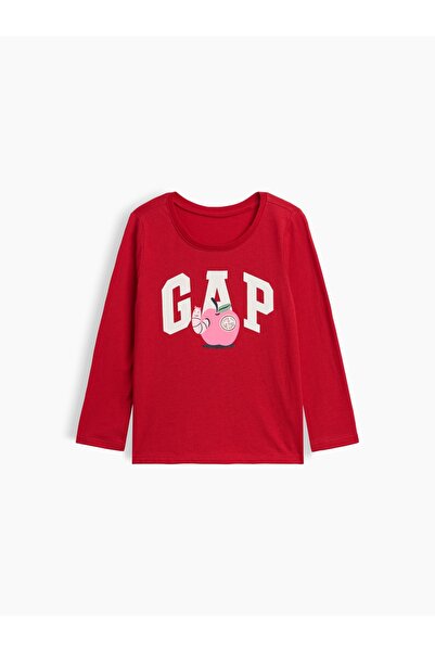 GAP Kız Bebek Kırmızı Grafik Baskılı T-Shirt